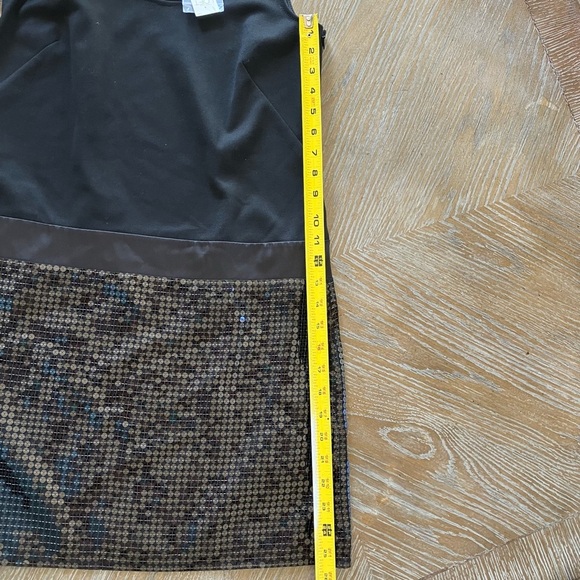 NWT Ann Taylor LOFT Petite Black Retro Sequined Mini Sleeveless Shift Dress (2P) - Picture 9 of 10
